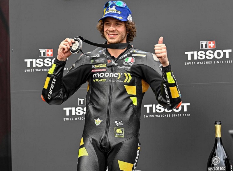 MotoGP Argentina: Marco Bezzecchi Raih Podium Tertinggi di Trek Basah