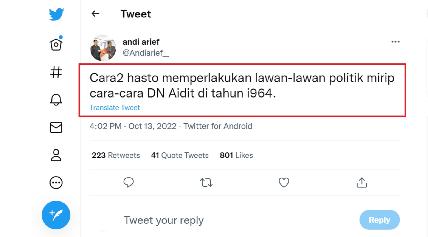 Andi Arief: Cara Hasto Kristiyanto Mirip DN Aidit 