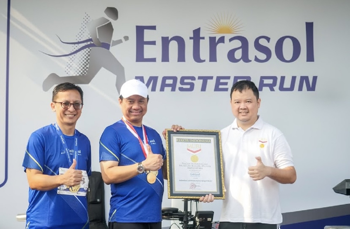 Gokil! Entrasol Master Run 2023 Pecahkan Rekor MURI Sukses Diikuti Ribuan Pelari Berusia di Atas 40 Tahun