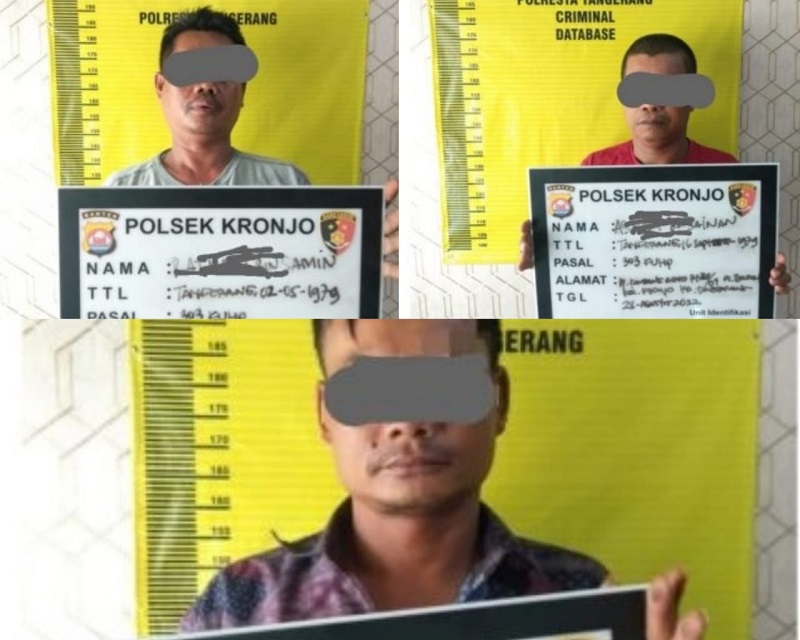 Tiga Pelaku Judi Pakong di Tangerang Diringkus Polisi