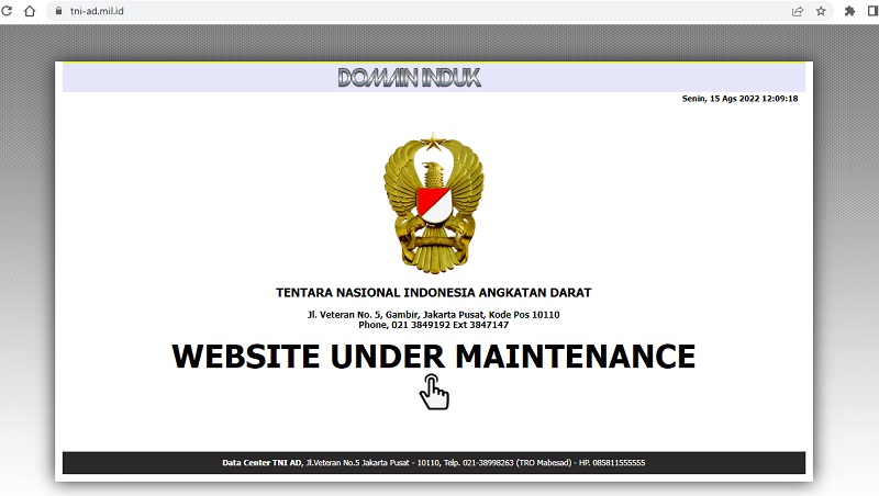 Situs Kostrad Diretas Indian Cyber Mafia, Tampilkan 'Y0U G0T H4CKED'