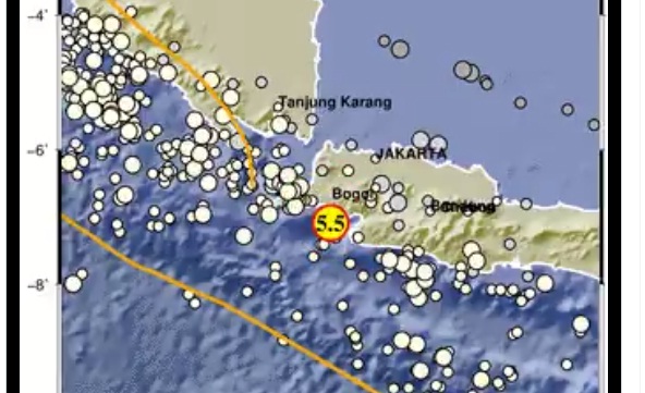 Banten Diguncang Gempa M 5,5 Terasa Hingga Jakarta
