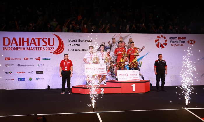 Ganda Putra Indonesia Raih Juara di Turnamen Bulutangkis Internasional Daihatsu Indonesia Masters 2022