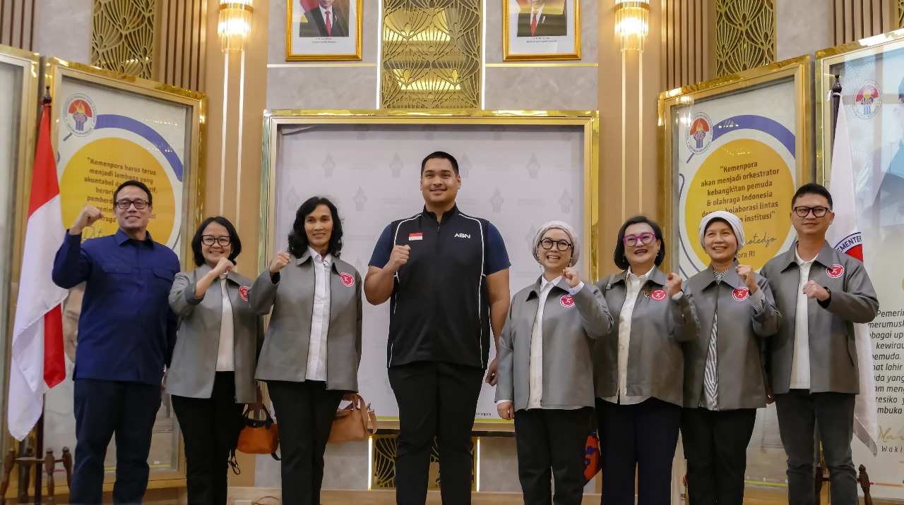 Terpilih Jadi Tuan Rumah World Championships, Pengurus Gymnastics Indonesia Laporkan Persiapan ke Menpora Dito