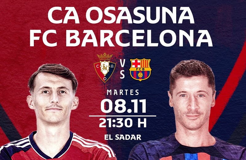 Link Live Streaming LaLiga Spanyol 2022/2023: Osasuna vs Barcelona