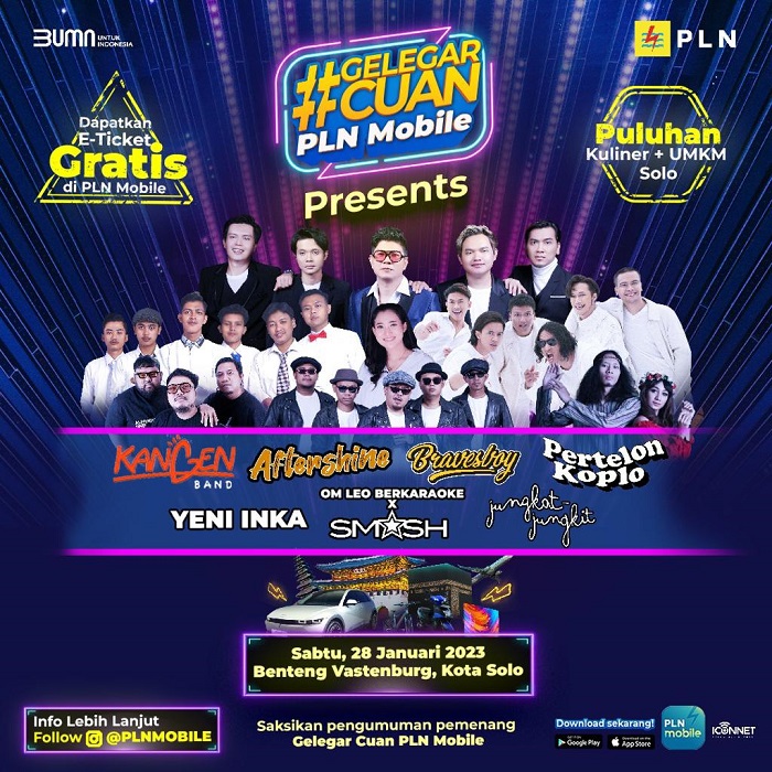 Konser Musik Nusantara Siap Ramaikan Puncak Gelegar Cuan PLN Mobile