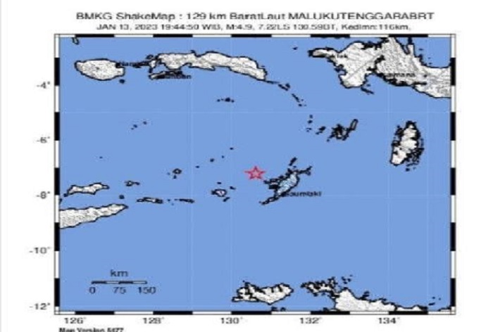 Gempa Guncang Laut Banda Maluku