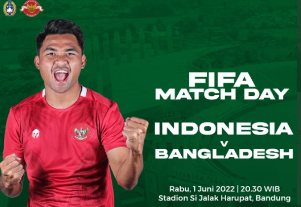 Link Live Streaming FIFA Match Day: Timnas Indonesia vs Bangladesh 