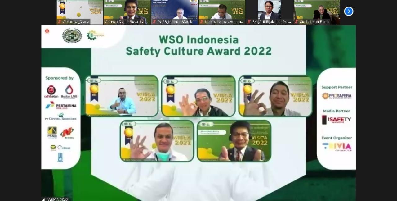 Brantas Abipraya Kantongi Penghargaan K3 WISCA 2022