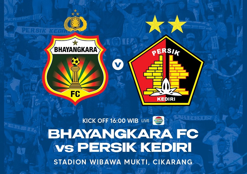 Link Live Streaming BRI Liga 1 2022/2023: Bhayangkara FC vs Persik Kediri