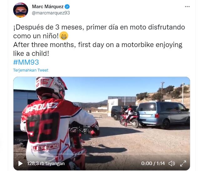 Marc Marquez Siap Balapan Lagi, Nih Buktinya!
