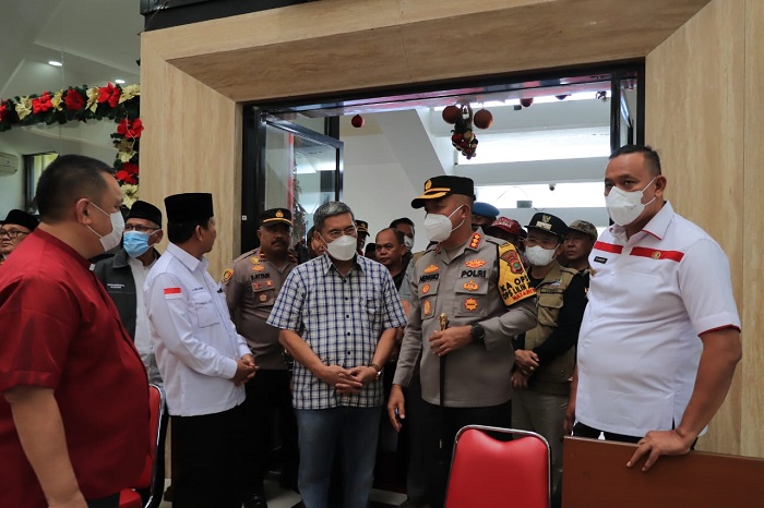 Polisi Bersama TNI dan Pemkot Bekasi Kontrol Persiapan Keamanan Ibadah Natal 2022