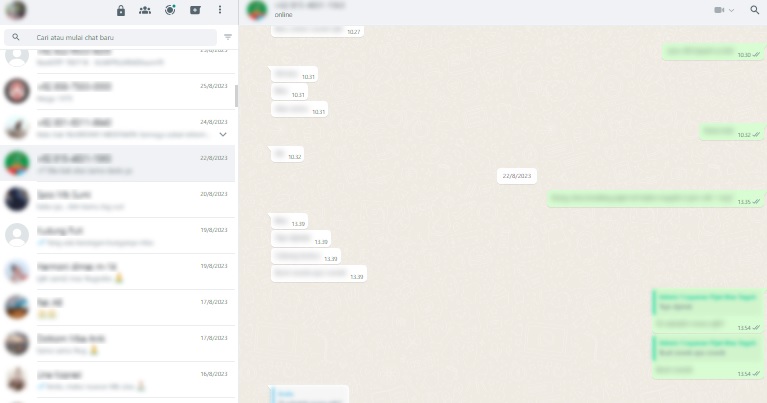 Tutorial Cara Blur Chat WhatsApp Web di Laptop, Privasi Jadi Aman saat di Tempat Umum!