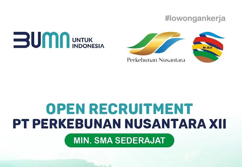 BUMN Buka Lowongan Kerja di PT Perkebunan Nusantara XII, Lulusan SMA Segera Daftar!