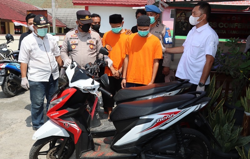 Dua Spesialis Curanmor di Tangerang Dibekuk Polisi, Tak Lama Usai Curi Motor Tukang Es Kelapa