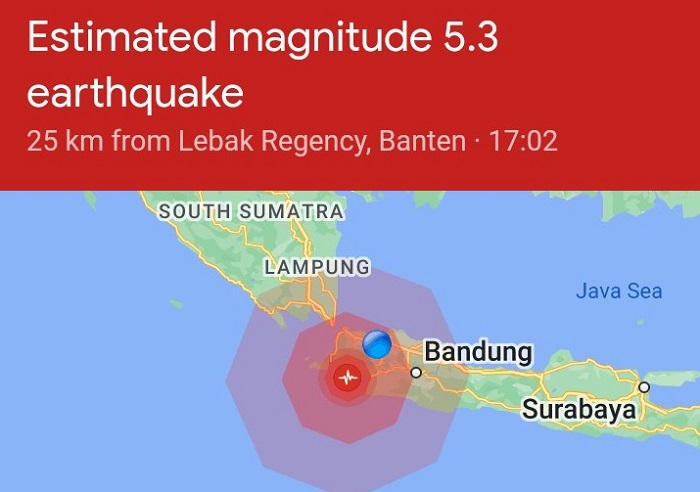 Begini Reaksi Netizen saat Gempa Magnitudo 5,5 di Bayah Banten