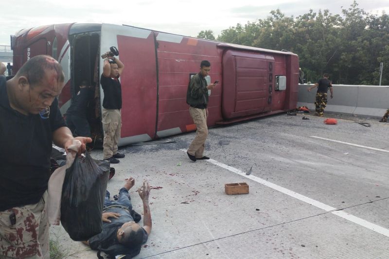 Penyebab Kecelakaan Bus Kader Hanura di Tol Ngawi, Begini Penjelasan Kapolres Ngawi 