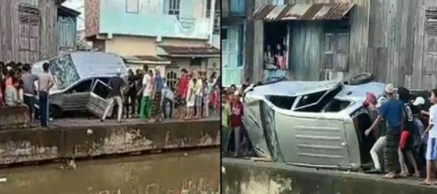 Viral Warga Ceburkan Mobil Ugal-ugalan ke Sungai Tapi Pengemudinya Kabur, Warganet: Kasian Mobilnya!