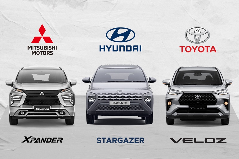 Komparasi Mitsubishi Xpander vs Hyundai Stargazer vs Toyota Veloz, Siapa Lebih Unggul?