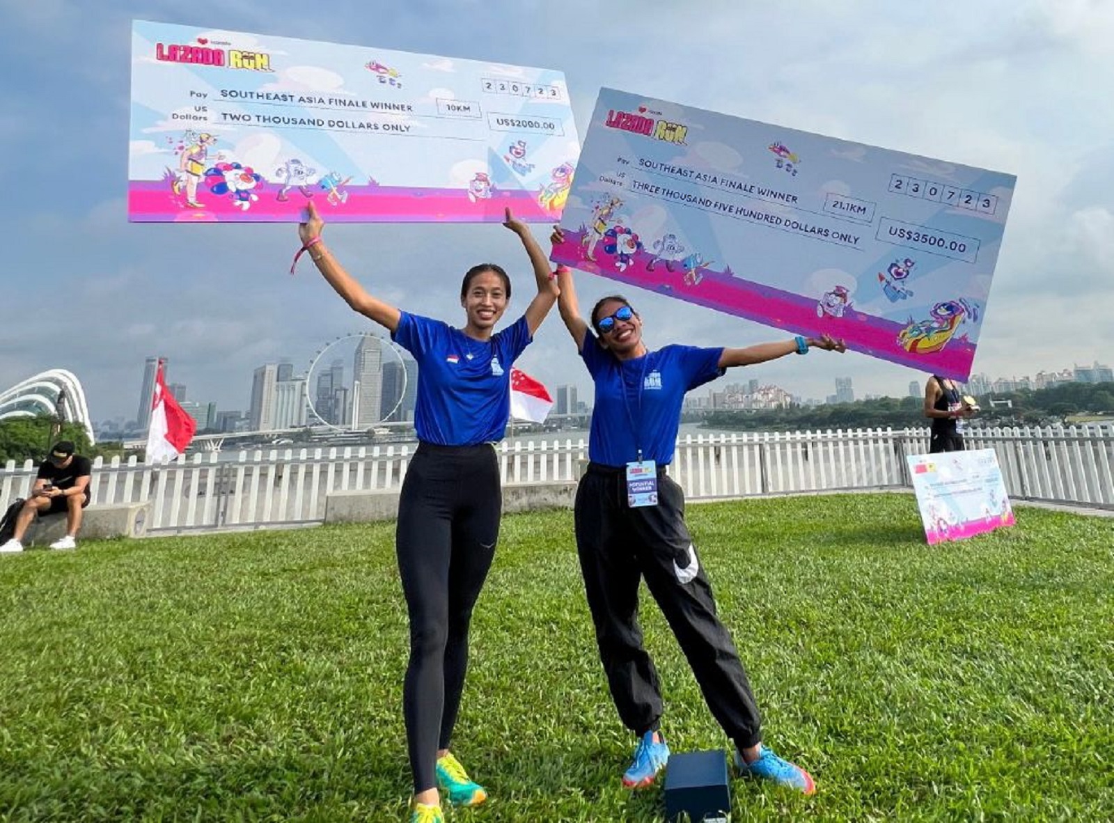 Dua Pelari Putri Indonesia Raih Podium di Puncak Lazada Run 2023 di Singapura