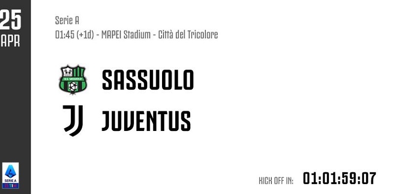 Link Live Streaming Liga Italia: Sassuolo vs Juventus