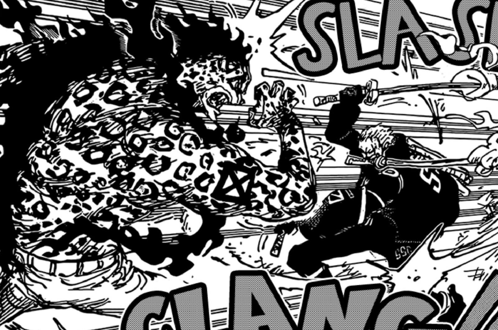 Baca One Piece 1093: Benturan Serangan Haki Zoro vs Lucci