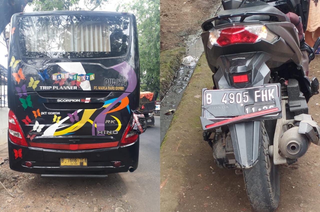 Mau Balap Bus Pariwisata, Seorang Pengendara Sepeda Motor Tewas Terlindas di Bekasi
