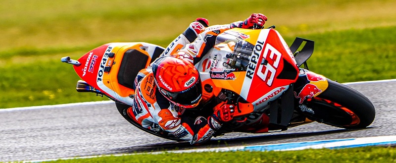 Jelang MotoGP Australia 2022: Marc Marquez Jatuh di Sesi Pemanasan