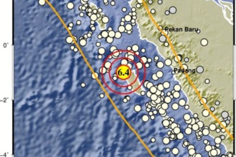 Gempa Bumi Magnitudo 6,4 Guncang Mentawai