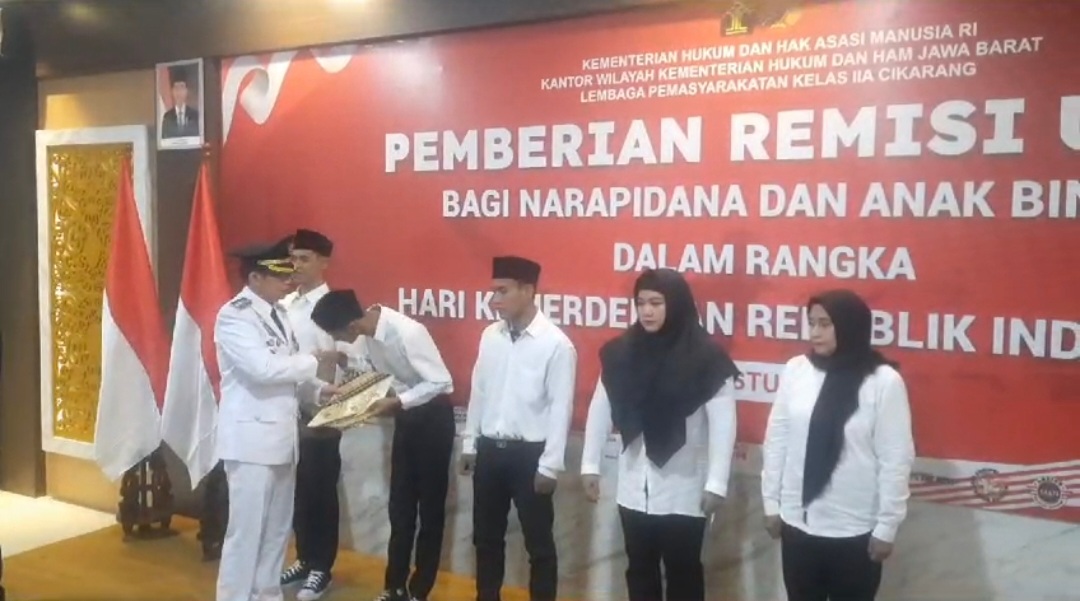 1.268 Warga Binaan Lapas Kelas IIA Cikarang Bekasi Mendapat Remisi HUT Ke-78 Republik Indonesia