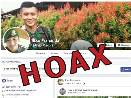 Viral Akun Facebook Ngaku TNI Tapi Hina Jokowi, Dispenad: Itu Akun Palsu