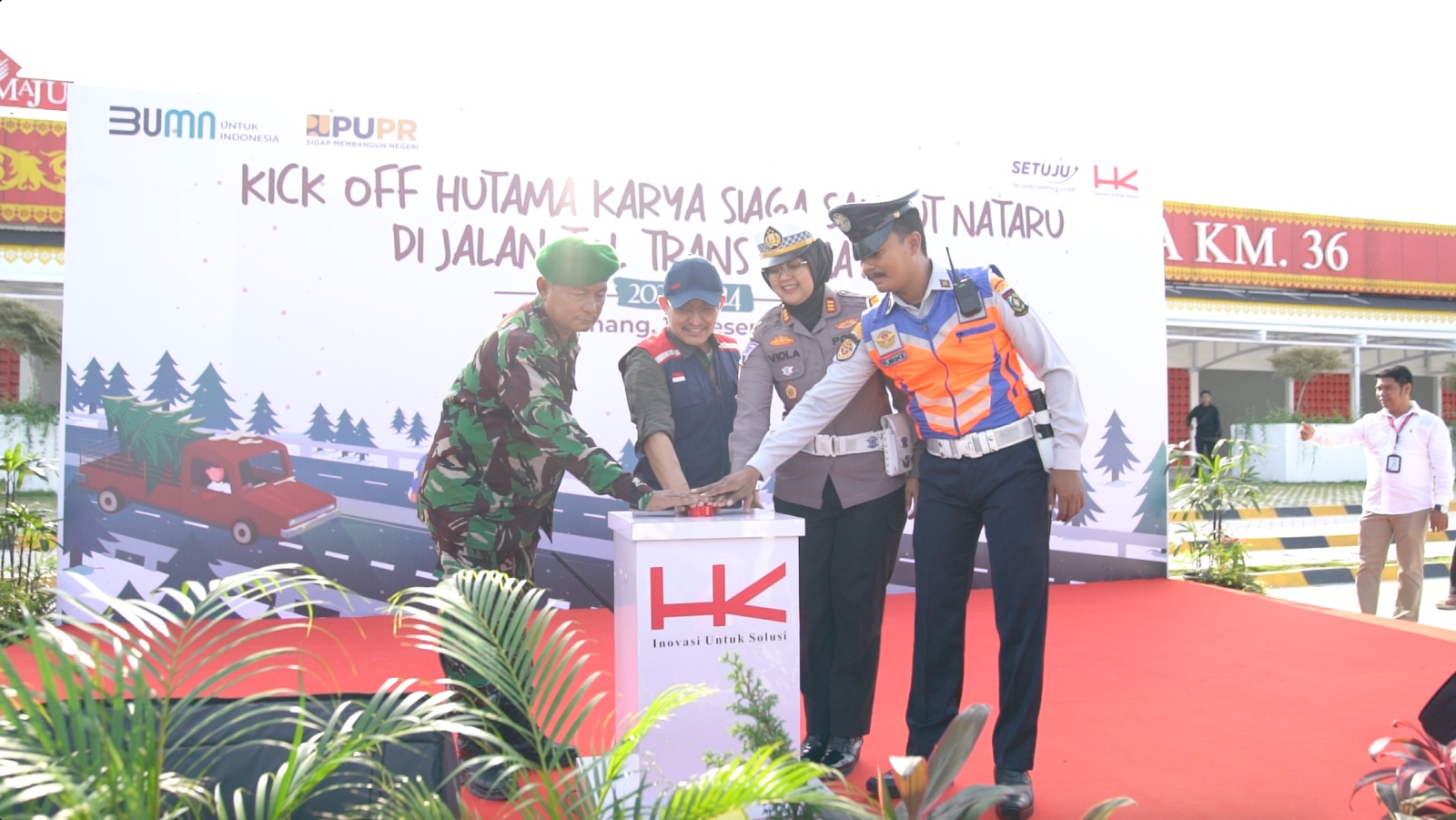 Siap Kawal Nataru 2023/2024 di Jalan Tol Trans Sumatera, Hutama Karya Gelar Apel Siaga