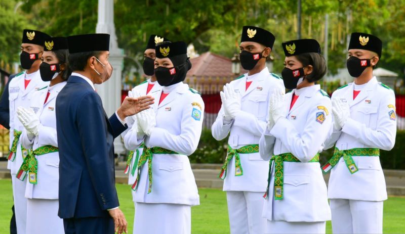 Ini Dia 68 Pelajar SMA Anggota Paskibraka Pada Upacara Detik-Detik Proklamasi di Istana Merdeka