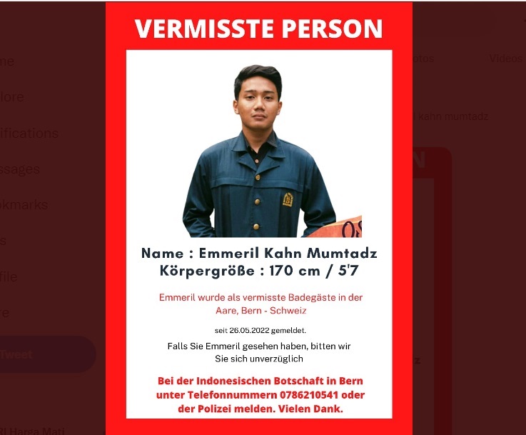 Anak Ridwan Kamil Belum Ditemukan, Polisi Sebar Poster Orang Hilang dan Yellow Notice Interpol