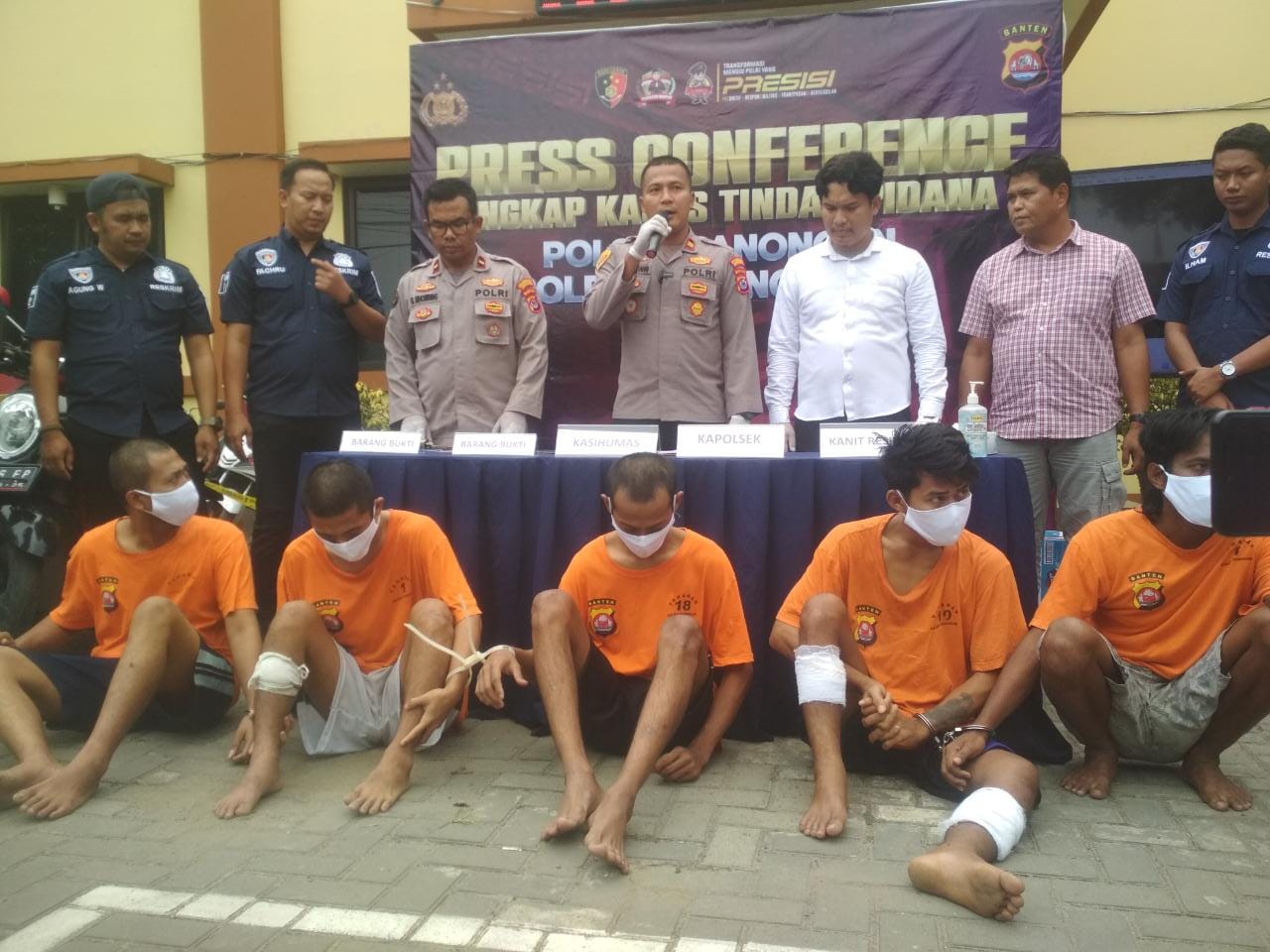 Lima Pelaku Begal di Tangerang Dibekuk Polisi, Ada 12 Motor Jadi Barang Bukti