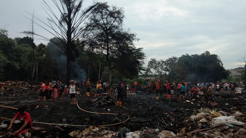 50 Bedeng dan Rumah Semi Permanen di Bantargebang Bekasi Ludes Terbakar