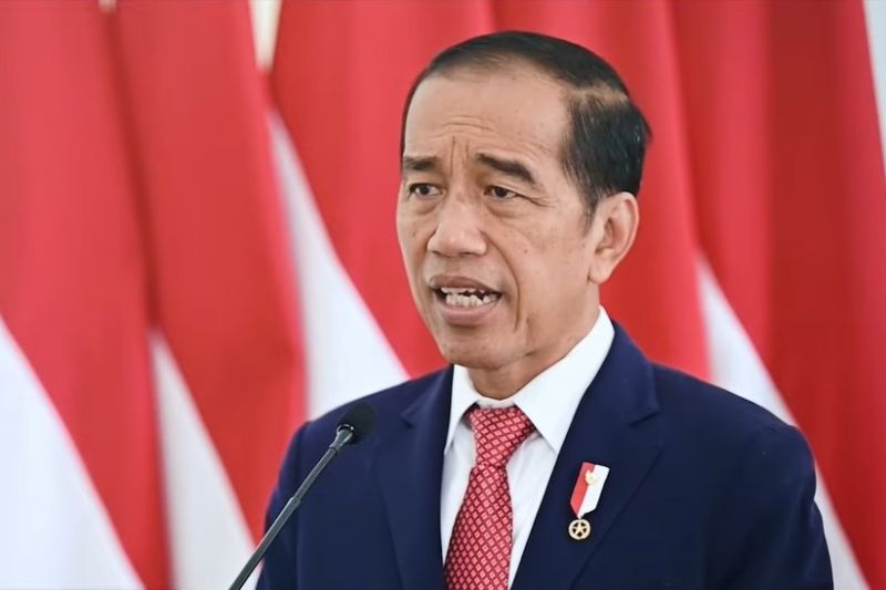 Jokowi dan Ma'ruf Amin Hadiri HUT Bhayangkara ke-77 di Stadion GBK Jakarta