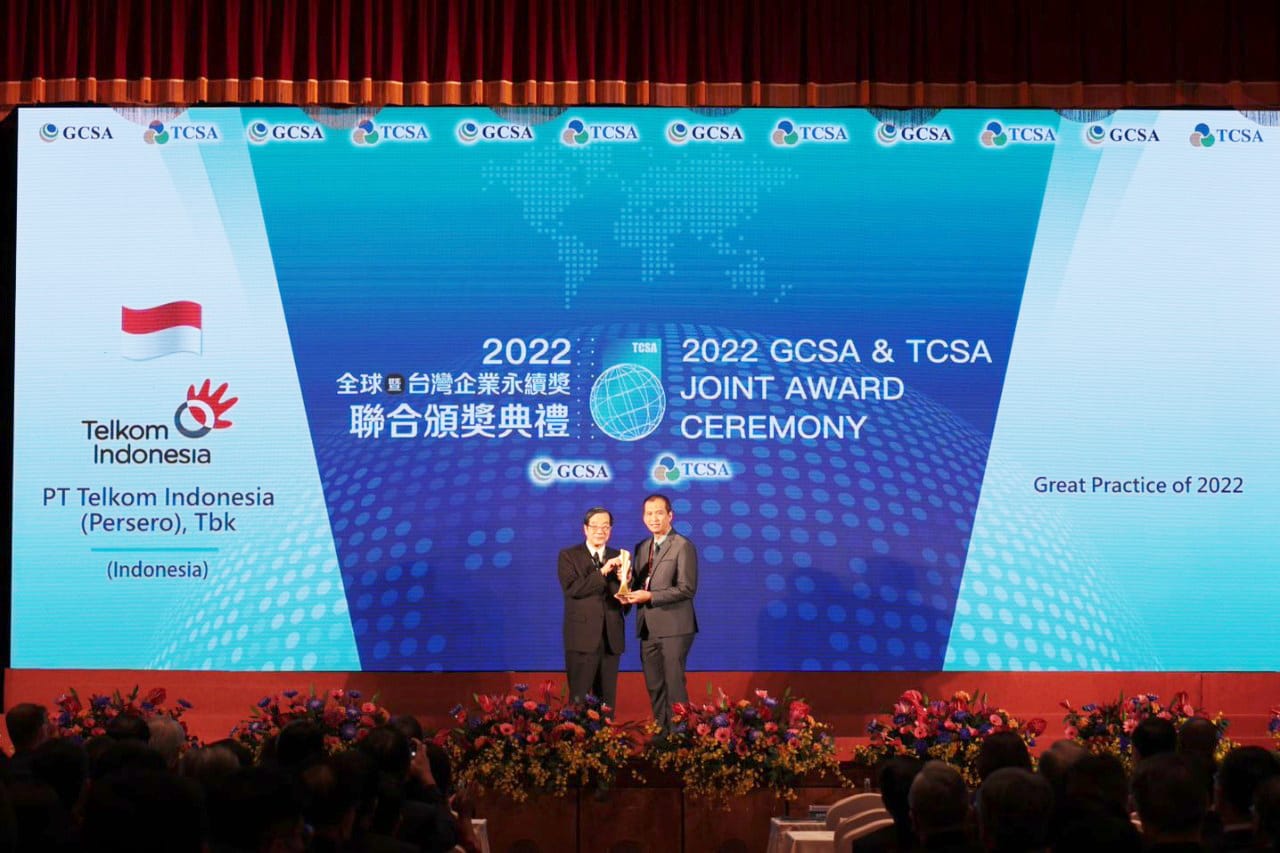 Telkom Sabet Gelar Global Best Practice - Sustainability pada Ajang Penghargaan Internasional GCSA 2022 