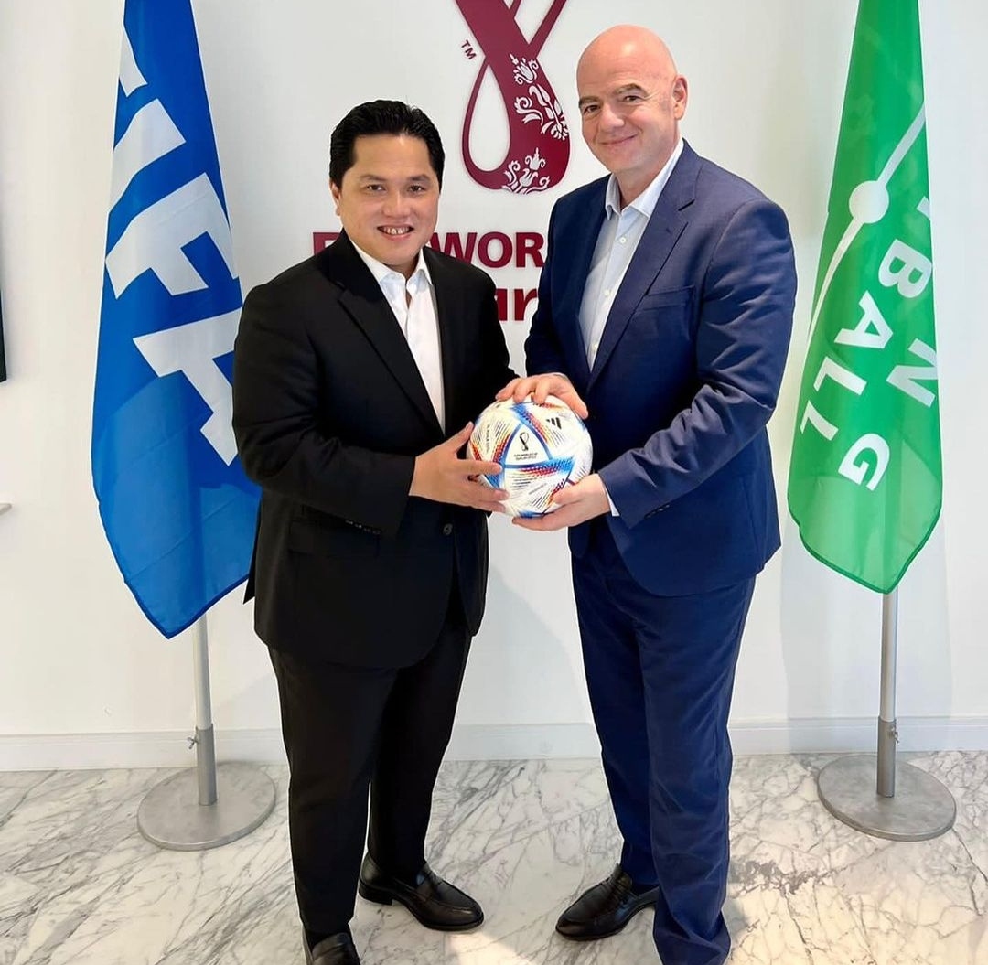 Kawal Transformasi Sepakbola Nasional, Erick Thohir Sebut Presiden FIFA Bakal Ngantor di Indonesia