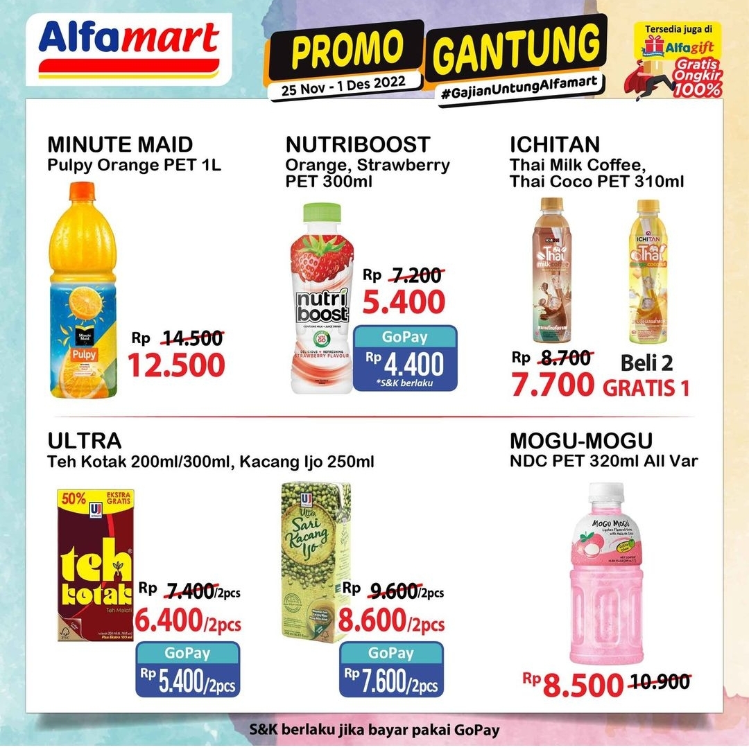 Promo JSM Alfamart 25 November, Murah Banget, Bisa Bayar Via Gopay dan ShopeePay
