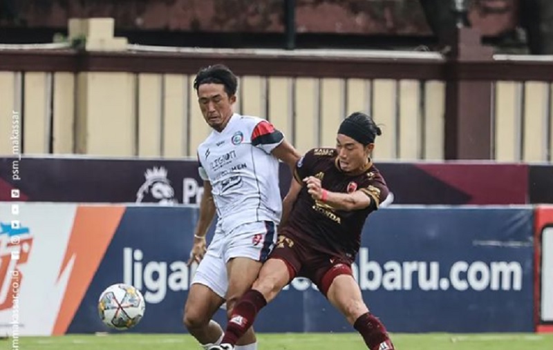 Laga PSM Makassar Kontra Arema FC Berlangsung Keras, Dua Kartu Merah Dikeluarkan Wasit