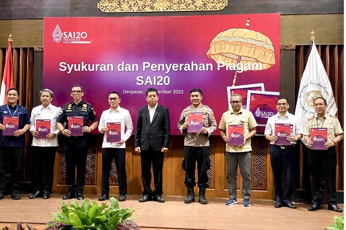 Dukung Pelaksanaan SAI20, Kanwil Bea Cukai Bali Nusra Terima Penghargaan dari BPK RI Provinsi Bali