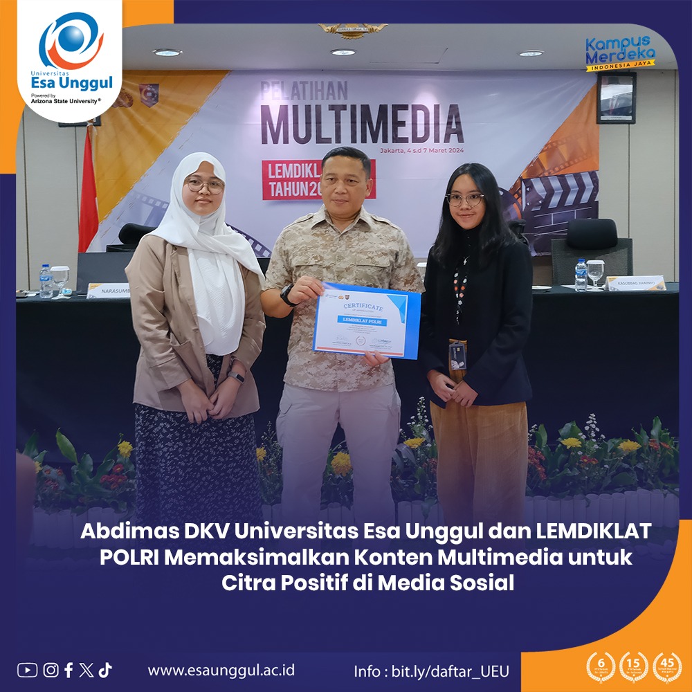 DKV Universitas Esa Unggul dan LEMDIKLAT POLRI Memaksimalkan Konten Multimedia untuk Citra Positif di Media Sosial