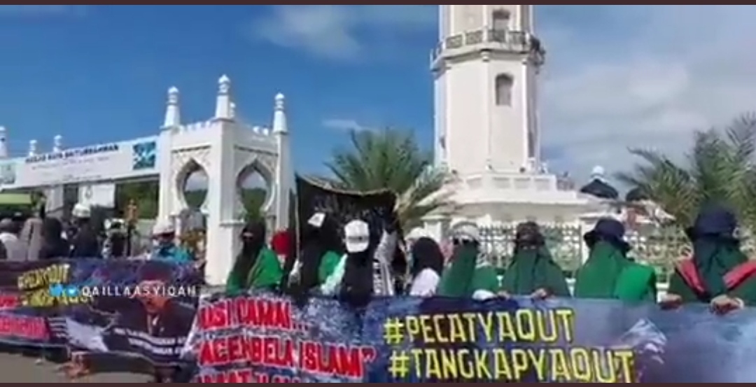 Warga Aceh Demo Nuntut Tangkap Yaqut: Kami Penuh Syariat Islam, Jangan Ajarkan Kami Tentang Toleransi