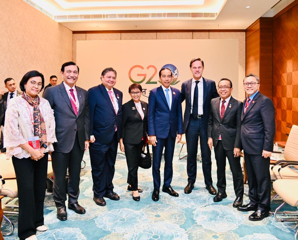 Bertemu PM Belanda Mark Rutte di KTT G20, Jokowi Bahas Penguatan Kerja Sama Ekonomi Indonesia-Belanda