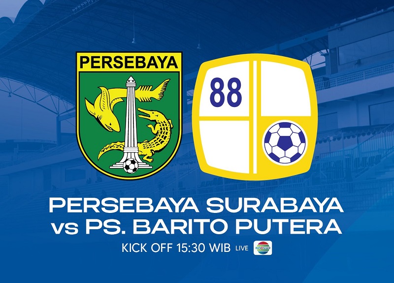 Link Live Streaming BRI Liga 1 2022/2023: Persebaya Surabaya vs Barito Putera