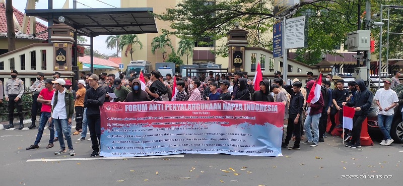 Forza dan Gerakan Mahasiswa Jakarta Gelar Demo Tuntut Penanganan Kasus Tembakau Sintetis yang Mangkrak