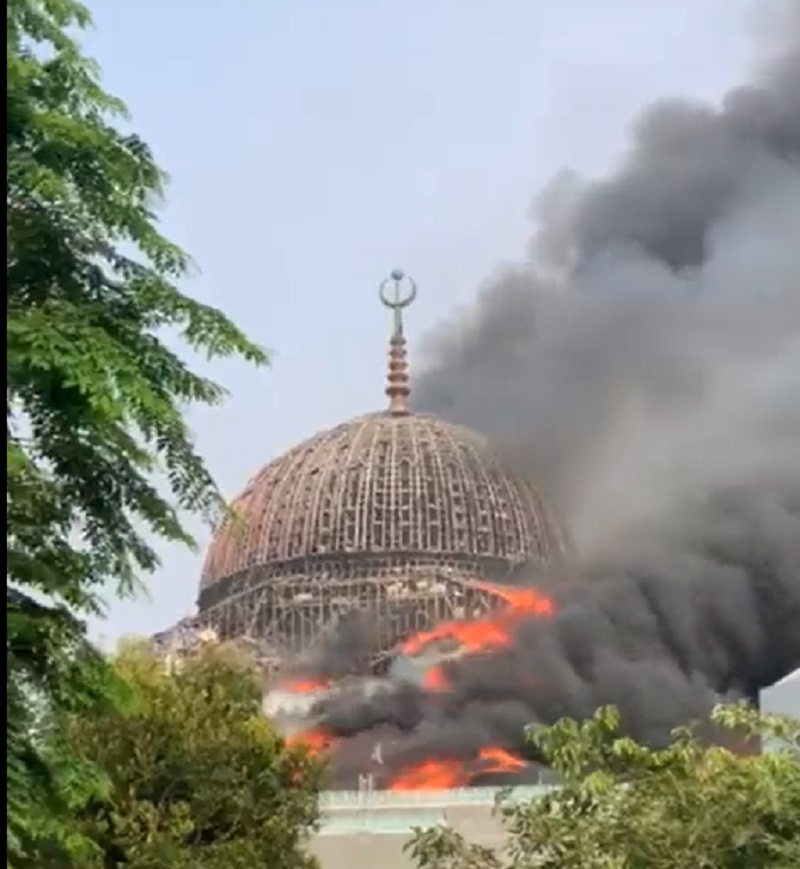 Tindak Lanjut Kebakaran Kubah Masjid Raya JIC, 2 Orang Mandor Renovasi Diperiksa Polisi