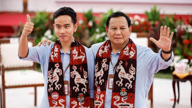 Prabowo-Gibran Datang Langsung di Acara Penetapan Pemenang Pilpres di Kantor KPU