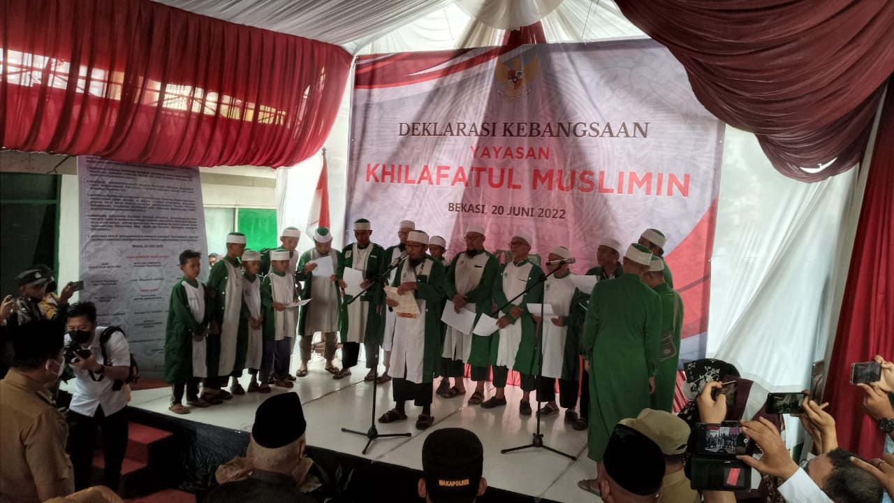 Khilafatul Muslimin Kota Bekasi Deklarasi Masuk NKRI, Berikut Pernyataan Sikapnya